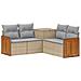Set di divani 5 pz Beige e Grigio Chiaro - Foto miniatura 1