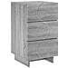 Comodino Grigio Sonoma 33,5 x 34,5 x 60 cm Legno composito - Foto miniatura 1