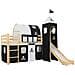 Letto A Castello Per Bambini Scivolo E Scala In Pino 97x208cm - Foto miniatura 1