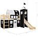 Letto A Castello Per Bambini Scivolo E Scala In Pino 97x208cm - Foto miniatura 6
