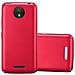 Custodia Compatibile Con Motorola Moto C Plus In Rosso Metallo - Hard Case Coperchio Protettivo In Look Metallico Contro I Graffi E Gli Urti - Foto miniatura 1