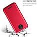 Custodia Compatibile Con Motorola Moto C Plus In Rosso Metallo - Hard Case Coperchio Protettivo In Look Metallico Contro I Graffi E Gli Urti - Foto miniatura 3