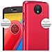 Custodia Compatibile Con Motorola Moto C Plus In Rosso Metallo - Hard Case Coperchio Protettivo In Look Metallico Contro I Graffi E Gli Urti - Foto miniatura 4