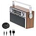 Cr1183 Radio Bluetooth, Retrò, Fm, Mp3, Porta Usb E Scheda Sd, Senza Fili, Portatile - Foto miniatura 18