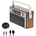 Cr1183 Radio Bluetooth, Retrò, Fm, Mp3, Porta Usb E Scheda Sd, Senza Fili, Portatile - Foto miniatura 5