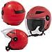 Jet Casco Moto Doppia Visiera Scooter City Certificato Ece 22-05 Rosso Xs - Foto miniatura 10