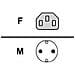 Cable powercord (D, . .) , 1.8m, grey, 1,8m, Grigio, 1 x power IEC 320 - female, 1 x power - male - Foto miniatura 1