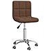 Sedia Girevole Da Ufficio Marrone In Tessuto - Foto miniatura 1