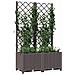 Fioriera Da Giardino Con Graticcio Marrone 80x40x136 Cm In Pp - Foto miniatura 3