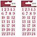 Adesivi Con Numeri Floccati Rossi Per Il Calendario Dell'avvento - Foto miniatura 1