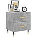 Comodino Grigio Cemento 40x35x47,5 Cm In Legno Multistrato - Foto miniatura 3
