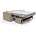 Kansas Divano Letto Matrimoniale Alto 20 Cm. Impermeabile T13 Beige - Foto miniatura 2