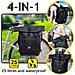 Borsa 4in1 Impermeabile Con Strisce Fluorescenti Trekking Bici 25l Portabottiglie - Foto miniatura 5