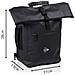 Borsa 4in1 Impermeabile Con Strisce Fluorescenti Trekking Bici 25l Portabottiglie - Foto miniatura 7