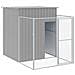 Casetta Cani Corsa Grigio Chiaro 165x1271x181cm Acciaio Zincato - Foto miniatura 5