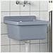 Lavabo A Parete Grigio 40x40x24 Cm In Resina - Foto miniatura 5