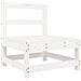 Set Salotto Da Giardino 7 Pz Bianco In Legno Massello Di Pino - Foto miniatura 2