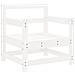 Set Salotto Da Giardino 7 Pz Bianco In Legno Massello Di Pino - Foto miniatura 3