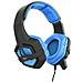 Cuffie Gaming On-ear Flash Per Pc Con Microfono Universali Led Black- Blu - Foto miniatura 1