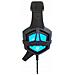 Cuffie Gaming On-ear Flash Per Pc Con Microfono Universali Led Black- Blu - Foto miniatura 2