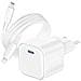 Caricabatterie Usb-c Gan 20w Compatto Con Cavo Lightning 1 Metro E 20, Bianco - Foto miniatura 1