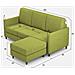 Divano Karay 3 Posti (tre Sedute Da 60cm) + Pouf Misure Esterne L. 198 P. 155 Colore Verde - Foto miniatura 3