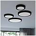 Lampada A Soffitto Onyx 30 Nero Led 3000k Sl. 1242 - Minimalista Lampade Da Soffitto Nero 6x30x30 Cm - Foto miniatura 5