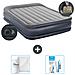 Set Materassino Gonfiabile - 203x152x42 Cm - Blu Scuro - Include Accessori Coordinati - Foto miniatura 1