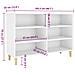 Credenza Bianca 103,5x35x70 Cm In Legno Multistrato - Foto miniatura 5