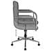 Sedia Da Ufficio Girevole Grigio Chiaro In Tessuto - Foto miniatura 5