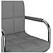 Sedia Da Ufficio Girevole Grigio Chiaro In Tessuto - Foto miniatura 6