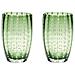 Perle Bicchiere Verde Inglese - Vetro Colorato Soffiato A Bocca, 32 Cl, Lavorato A Mano - Set Da 2 Tumblers Artigianali Per Acqua O Cocktail - Foto miniatura 1
