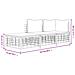 Set Divani da Giardino 3 pz con Cuscini Antracite in Polyrattan - Foto miniatura 9