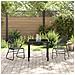 Set da Pranzo da Giardino 3 Pezzi Nero Rattan in PVC - Foto miniatura 4