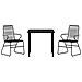 Set da Pranzo da Giardino 3 Pezzi Nero Rattan in PVC - Foto miniatura 7