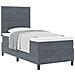 Letto Box Spring con Materasso Grigio Scuro Singolo in Velluto - Foto miniatura 1