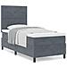 Letto Box Spring con Materasso Grigio Scuro Singolo in Velluto - Foto miniatura 4