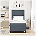 Letto Box Spring con Materasso Grigio Scuro Singolo in Velluto - Foto miniatura 5