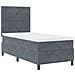 Letto Box Spring con Materasso Grigio Scuro Singolo in Velluto - Foto miniatura 6