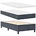 Letto Box Spring con Materasso Grigio Scuro Singolo in Velluto - Foto miniatura 7