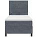 Letto Box Spring con Materasso Grigio Scuro Singolo in Velluto - Foto miniatura 8