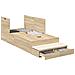 Struttura letto con contenitore in rovere Sonoma 80x200 cm - Foto miniatura 1