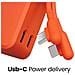 Powerbank Thumboost Da 5000 Mah Con 2 Porte Usb-c Da 20 W E Cavo Usb-c, Arancione - Foto miniatura 2