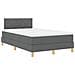 Letto a molle con materasso Grigio scuro 120 x 190 cm Tessuto - Foto miniatura 1