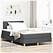Letto a molle con materasso Grigio scuro 120 x 190 cm Tessuto - Foto miniatura 2