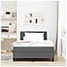 Letto a molle con materasso Grigio scuro 120 x 190 cm Tessuto - Foto miniatura 5