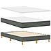 Letto a molle con materasso Grigio scuro 120 x 190 cm Tessuto - Foto miniatura 6