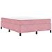 Struttura del letto Rosa e bianco 140 x 190 cm Velluto - Foto miniatura 1