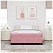 Struttura del letto Rosa e bianco 140 x 190 cm Velluto - Foto miniatura 5