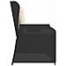 Panca Reclinabile da Giardino con Cuscini Nera in Polyrattan - Foto miniatura 5